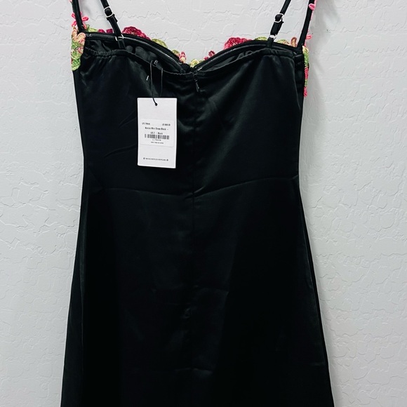 Princess Polly Black Chemise with Floral Embroidery - Picture 3 of 3